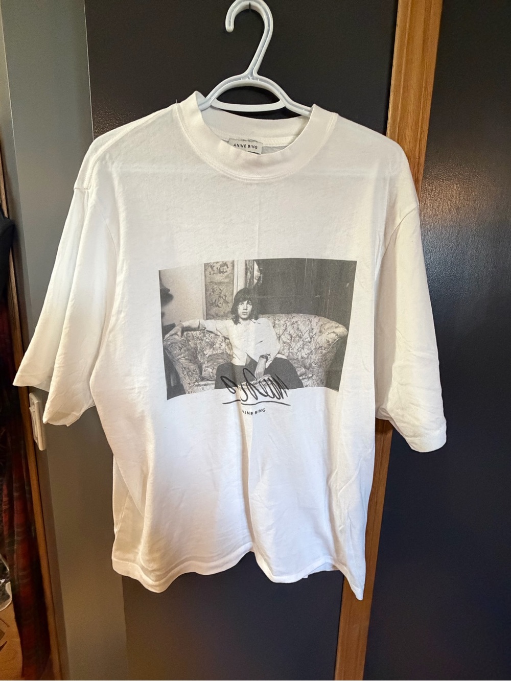 Anine Bing White Photo Graphic Tee